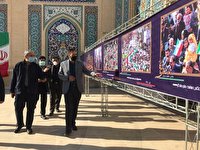 به مناسبت دهه مبارک فجر افتتاح نمایشگاه حماسه‌های ماندگار در حرم مطهر حضرت شاهچراغ (ع)