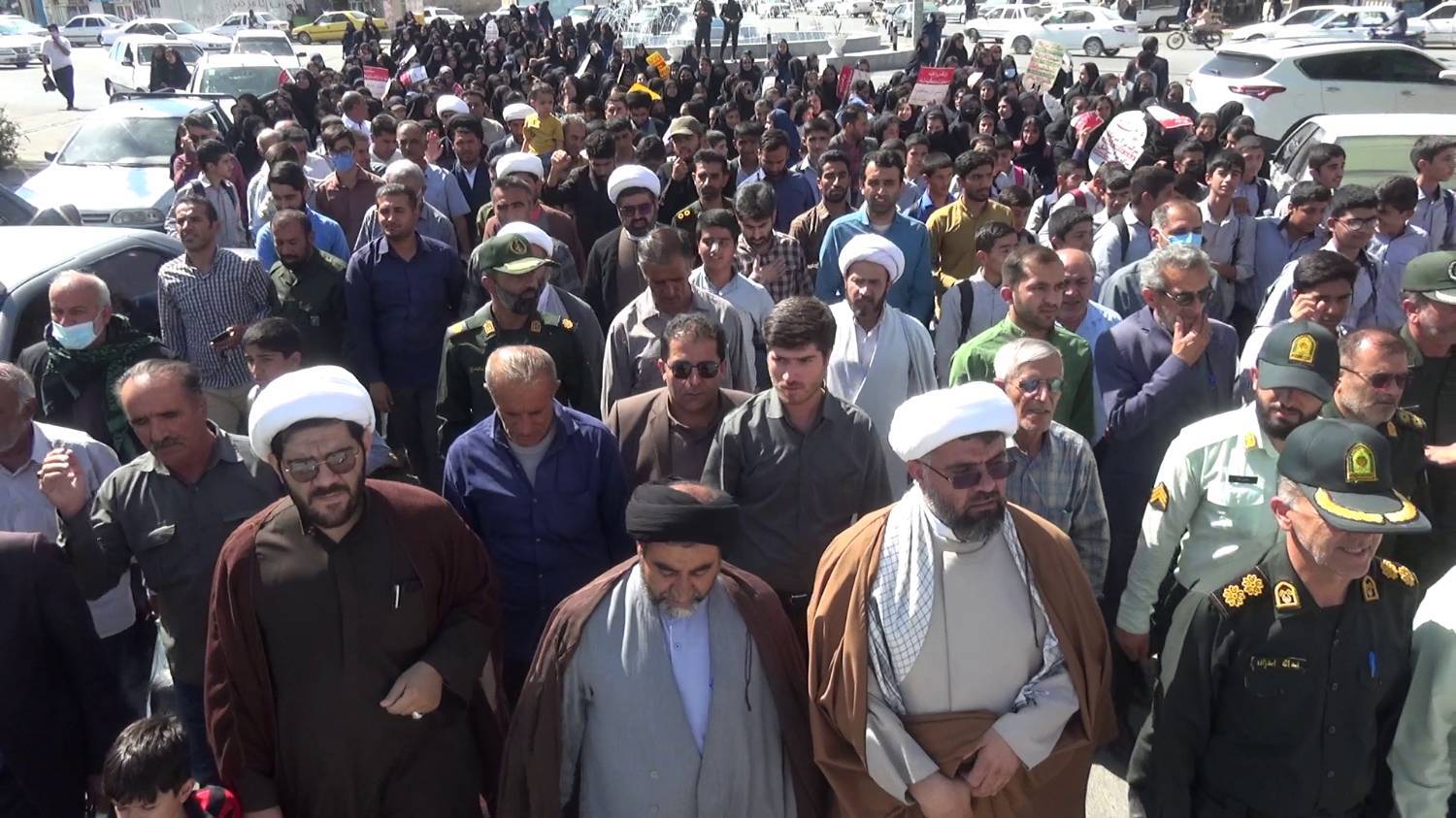 خروش مردم بهمئی در محکومیت توحش اسرائیل