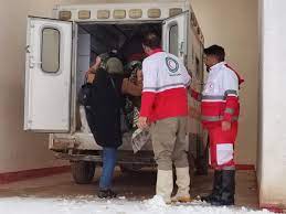 نجات زن باردار گرفتار شده در برف مارگون
