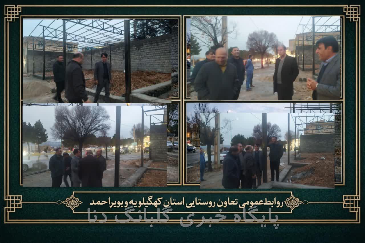 بازدید میدانی مدیر ارشد اقتصادی کهگیلویه و بویراحمد از پروژه روستا بازار در عصر بارانی / تاکید بر پای کار بودن مدیران ،تقدیر از تعاون روستایی و رضایت از پیشرفت فیزیکی پروژه 